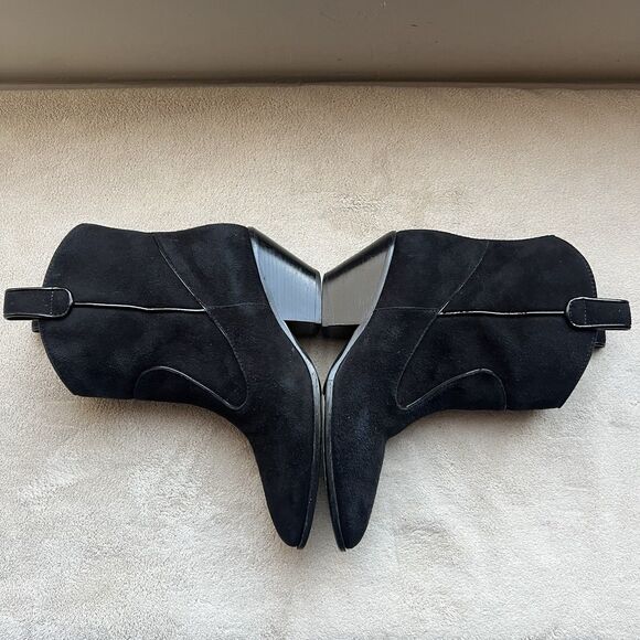 Giuseppe Zanotti Black Suede w/ Patent Leather Trim Western Boots EU 36 US 6 - Picture 6 of 16